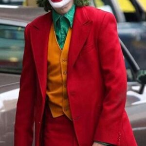 Joaquin Phoenix Joker Red Tuxedo Suit