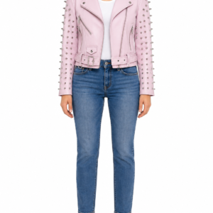 Pink Spike Skeleton Studs Jacket
