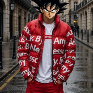 Red Dragon ball z jacket - American fashion jackets