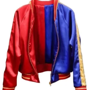 Harley Quinn red and blue Jacket on sale