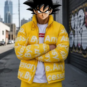 Dragon ball z yelllow jacket - american fashion jackets