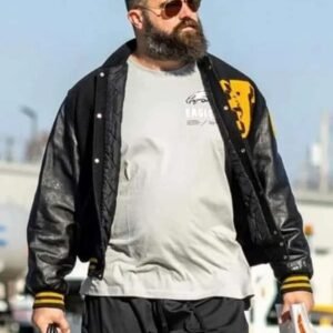 Jason Kelce Black Varsity Jacket
