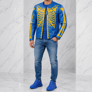 Blue & Yellow Skeleton Jacket