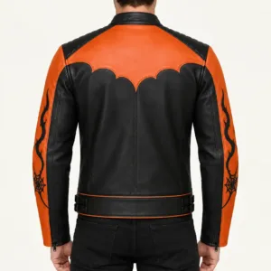 Men's Pumpkin Cafe Racer Jacket Back