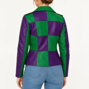 Joker Green & Purple Checkerboard Jacket
