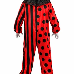 Scary Killer Clown Red Costume Back