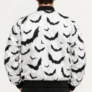 Spooky Black Bats Jacket Back