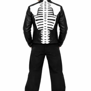 White Bones Black Jacket Back