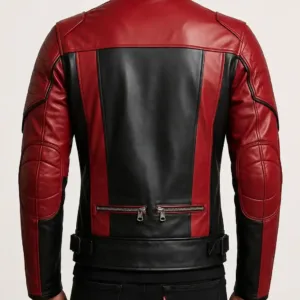 Men’s Black & Red Jacket Back