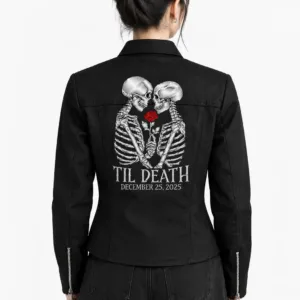 Skeleton Til Death Black Jacket