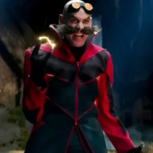 Sonic the Hedgehog 3 Jim Carrey Red and Black Coat