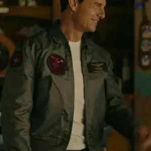 Tom Cruise Top Gun Maverick Green Bomber Jacket