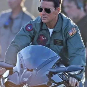 Tom Cruise Top Gun Maverick Green Jacket